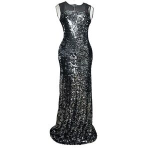 BCBGMAXAZRIA ‘Gladys’ Sleeveless Sequin Embellished Gown, Xs ERAS TOUR